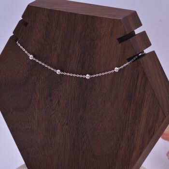 Satellite Chain Choker Necklace In Sterling Silver, 3 of 11