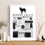 Personalised Border Collie Dog Trait Fact Print, thumbnail 5 of 7