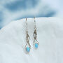 Silver Tresses Opal Drop Earrings, thumbnail 1 of 5