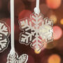 Mini Clear Snowflake Christmas Decorations, thumbnail 3 of 4