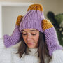 Knit Your Own Colour Pop Knitted Mittens Kit, thumbnail 8 of 8