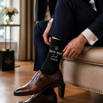 Personalised Groomsmen Gifts Groom Wedding Socks, 2 of 9