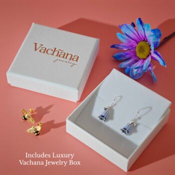 Sterling Silver 925 Simple White Lilly Of The Valley Dangle Earrings, 3 of 3