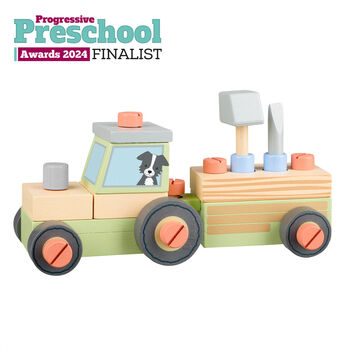 Wooden Tractor Build Yourself Toddler Christmas Gift, 5 of 5
