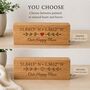 Personalised Coordinates Oak Block | Custom Latitude Longitude Gift, Couple, thumbnail 3 of 8