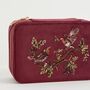 Fable Robin Love Embroidered Large Jewellery Box, thumbnail 3 of 4