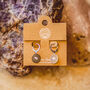 Mandala Inspired Gemstone Earrings – Silver Plated, thumbnail 7 of 11