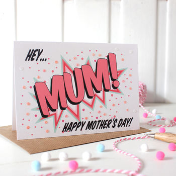 Personalised Mother's Day Card, Comic Book Style, 3 of 6