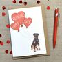 Personalised Rottweiler Happy Valentine's Day Card, thumbnail 1 of 2