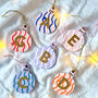 Personalised Patterned Pastel Christmas Decoration, thumbnail 1 of 4
