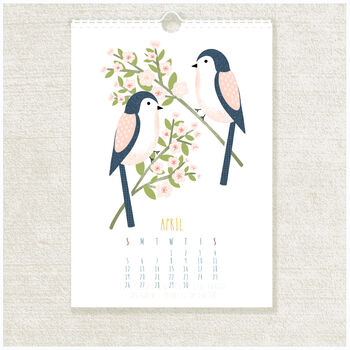 2026 Illustrated Birds Wall Calendar, 3 of 6