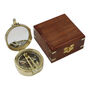 Personalised Brass Brunton Compass With Wooden Box, thumbnail 1 of 11