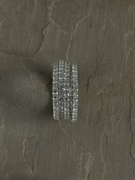 Elsie Silver Festive Bangles | Bridal Gift | Oxidised Finish | Kara Chori Bangles Set Intricate | Gift For Her, 6 of 8