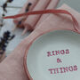 Rings And Things Hand Stamped Trinket Dish, thumbnail 3 of 5