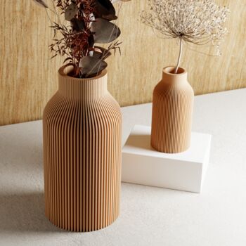Large Natural Wood 'Bottle' Vase For Dried Flowers, 2 of 10