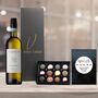 Vino Coco Personalised Mother's Day White Wine And Truffles Gift Set, thumbnail 1 of 9
