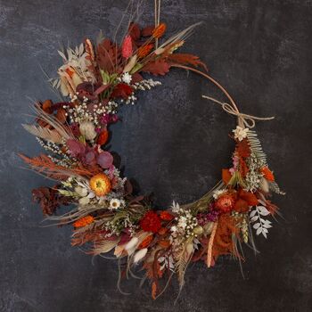 Autumn Dried Flower Hoop, 2 of 3