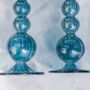 Powder Blue Glass Candle Holders Set Of Two, thumbnail 5 of 8