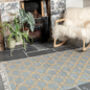 Dove Grey And Gold Handwoven Rug, thumbnail 1 of 2