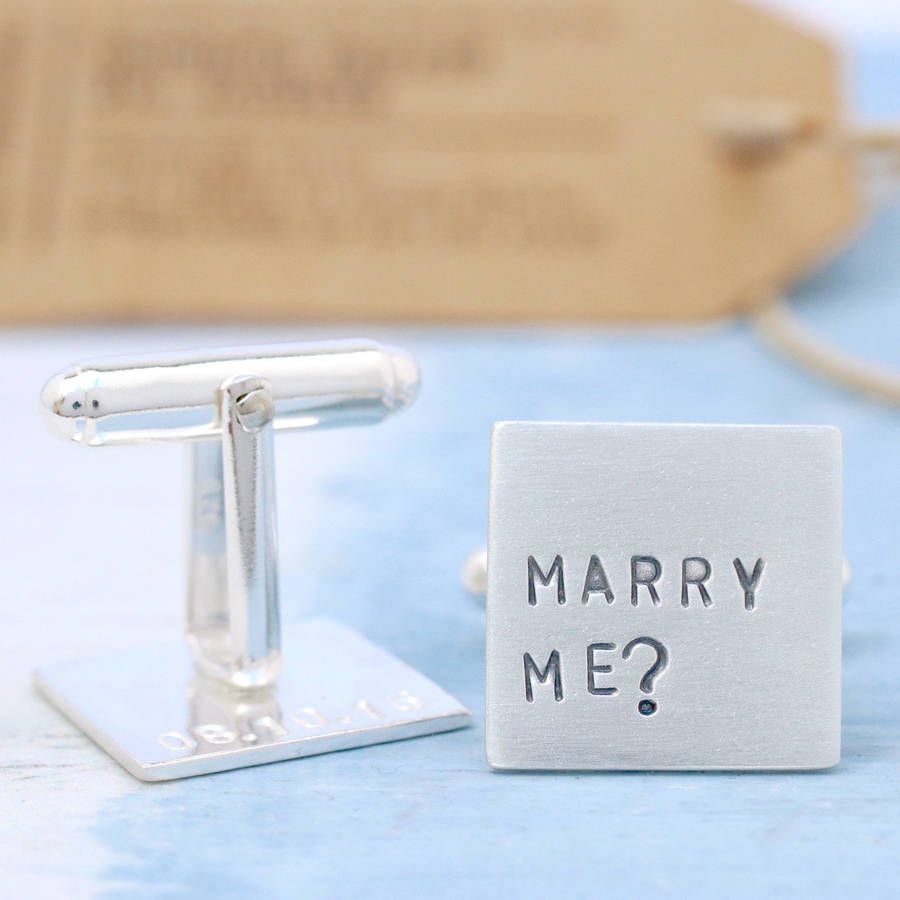Marry Me Proposal Cufflinks. Wedding Cufflinks, 1 of 6