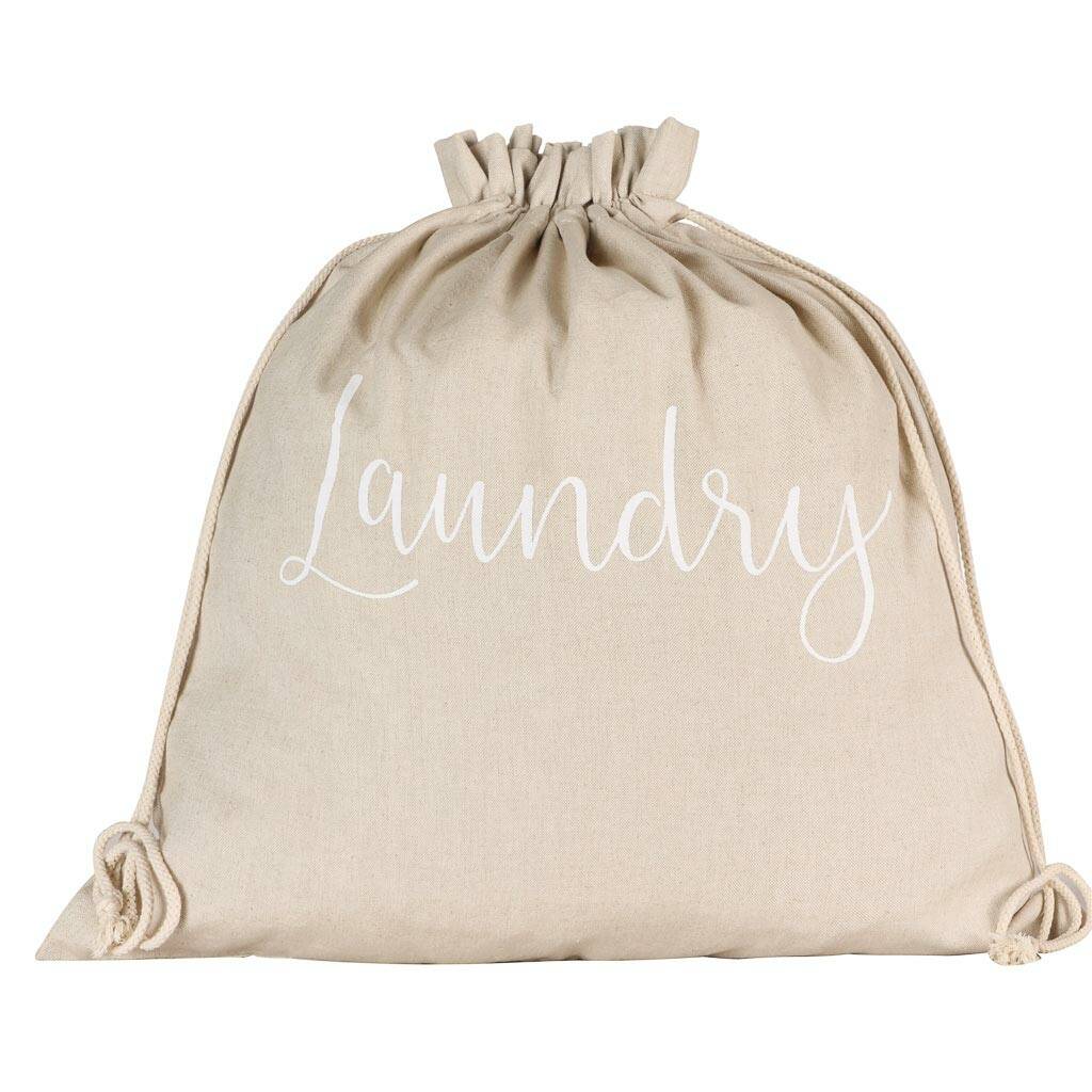 Personalised Laundry Room Drawstring Wash Bag By Dibor