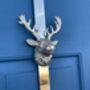 Highland Stag Chrome Silver Finish Wreath Hanger, thumbnail 2 of 8