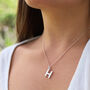 Sterling Silver Chunky Initial Necklace, thumbnail 11 of 12