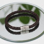 21st Birthday Personalised Men's Leather Bracelet With Photobox, thumbnail 5 of 8