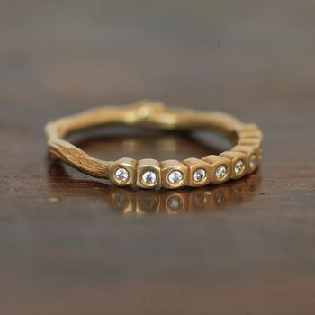 Handmade Nature Twig Diamond Ring, 4 of 5