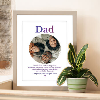 Personalised Father's Day Framed Photo Print, 3 of 4