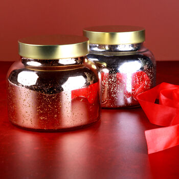 G Decor Large Aurielle Grande Linen Fragrance Hand Poured Soy Wax Jar Candle Mercury In Silver Or Rose Gold Finish, 2 of 8