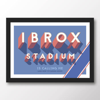 Rangers 'Ibrox Stadium' Typographic Poster, 7 of 7