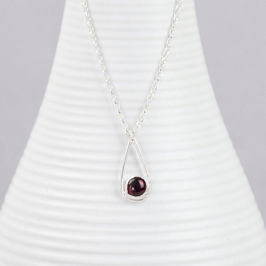 Silver Teardrop Necklace By Tanya Garfield Jewellery