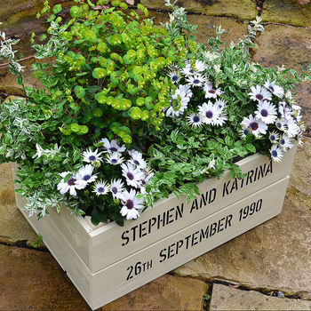 Personalised Wooden Crate Planter, 3 of 9