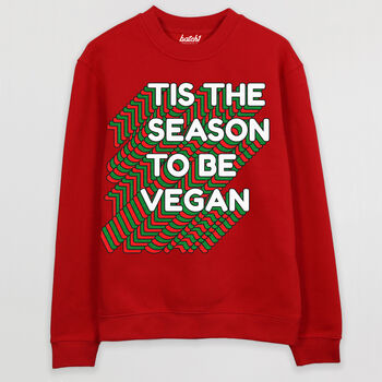 Tis The Season To Be Vegan Women's Christmas Jumper, 4 of 6