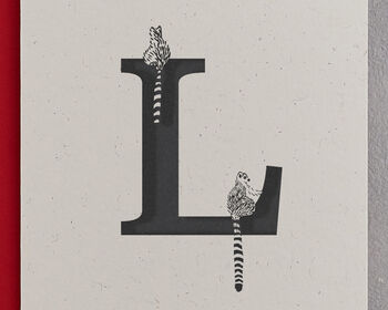 L Is For Lemur, Alphabet Card, 2 of 3