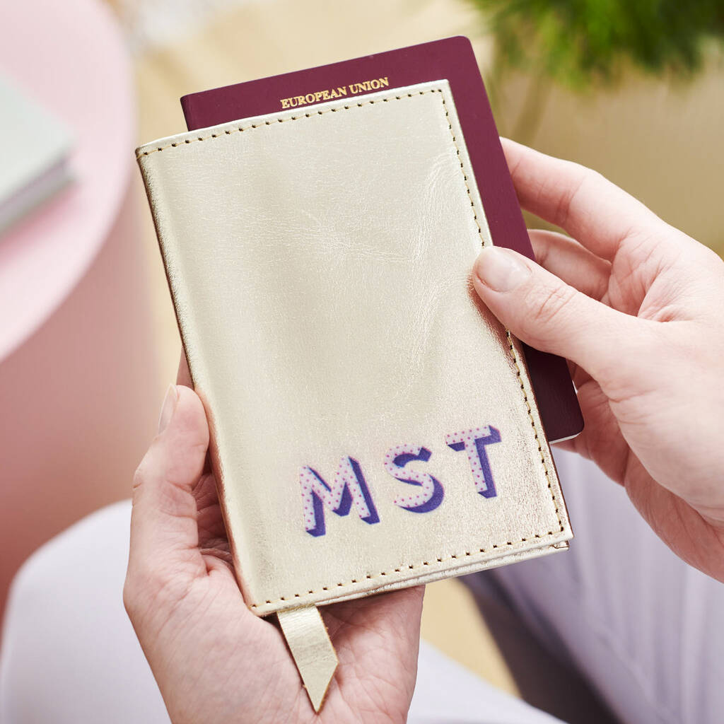 Personalised Women's Leather Passport Cover By Vida Vida