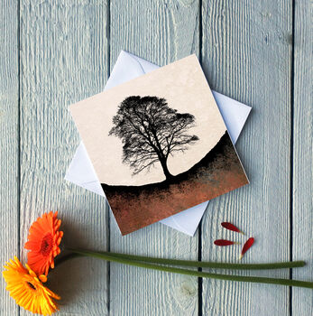 Autumn At Sycamore Gap Greetings Card, 4 of 4