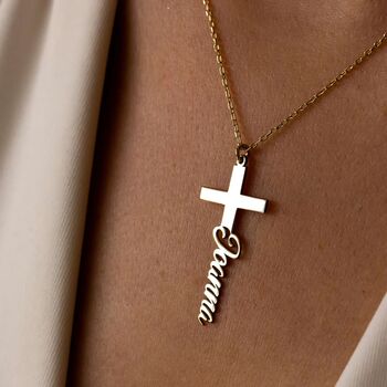 Cross Name Necklace, 7 of 11