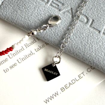 Manchester United Football Fan Mufc Bracelet With Heart Charm, 4 of 7