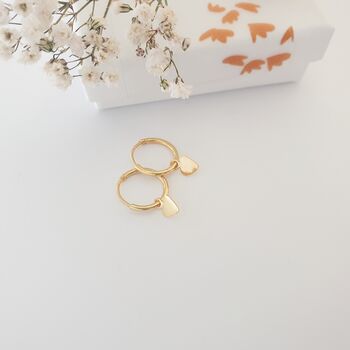 Ida Mini Hoops, 18k Gold Plated Sterling Silver, 3 of 5
