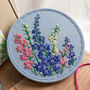Delphinium Floral Embroidery Kit, thumbnail 2 of 8