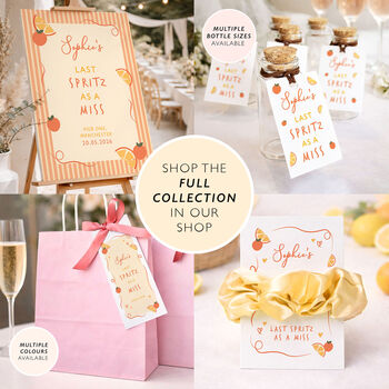 Last Spritz Hen Party Favours Personalised Shot Bottle Party Bag Filler, 6 of 7