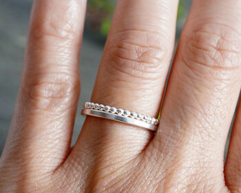 Coronet Wedding Band In Sterling Silver, Size J, 3 of 5