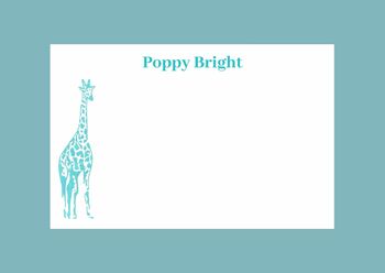 Personalised Giraffe Notecards, 5 of 5