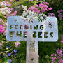 'Feeding The Bees' Metal Garden Sign, thumbnail 4 of 8