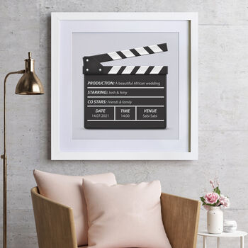 Personalised Film Clapperboard Artwork, 2 of 8