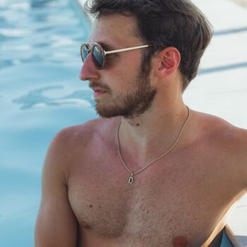 Mens Silver Vintage Black Diamond Pendant Necklace, 5 of 12