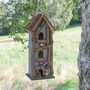 Woodland Grey Personalised Hanging Bird House, thumbnail 1 of 3