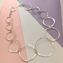 Graduated Circle Links Statement Sterling Silver Necklace, thumbnail 1 of 5
